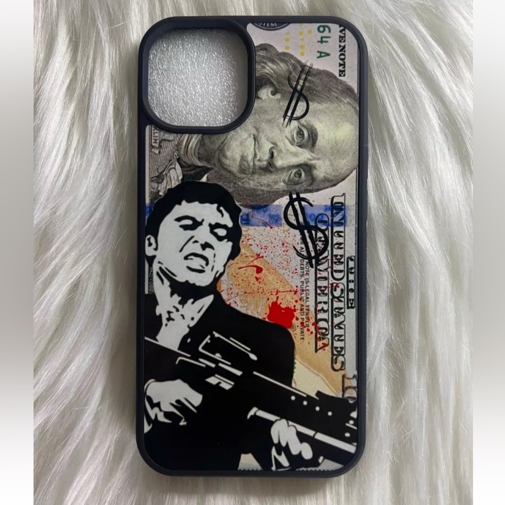 Handmade Tony Montana Printed Phone Case Iphone / Samsung Scarface